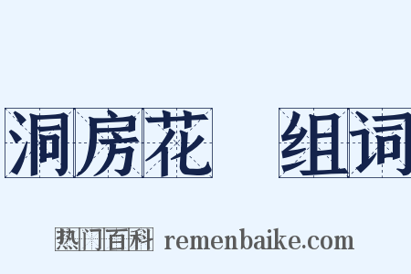 洞房花燭组词是什么意思的图片